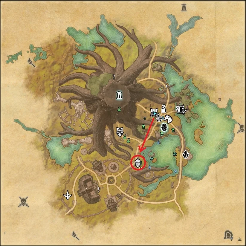 Elder Scrolls Online Elden Root  Undaunted Enclave Location 