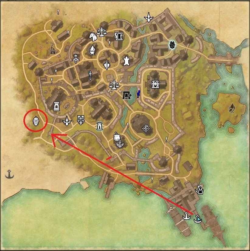 Elder Scrolls Online Wayrest  Undaunted Enclave Location 