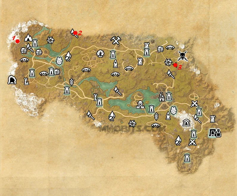Psijic Order Time Breach locations map The Rift