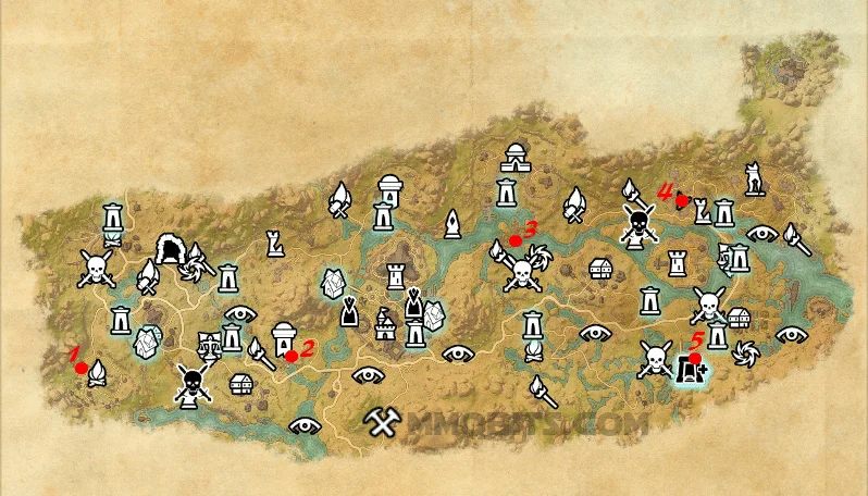 Psijic Order Time Breach locations map Deshaan