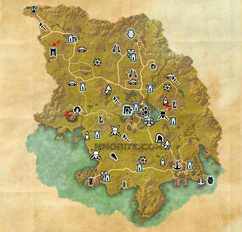 Psijic Order Time Breach locations map Grahtwood