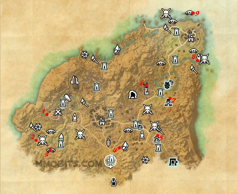 Psijic Order Time Breach locations map Rivenspire