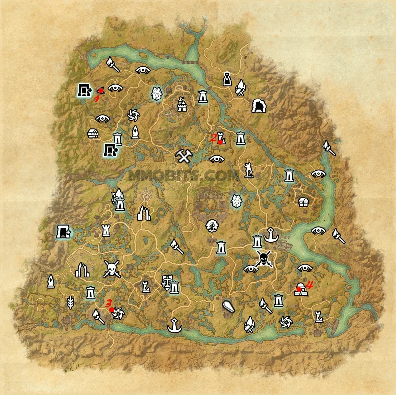 Psijic Order Time Breach locations map Shadowfen