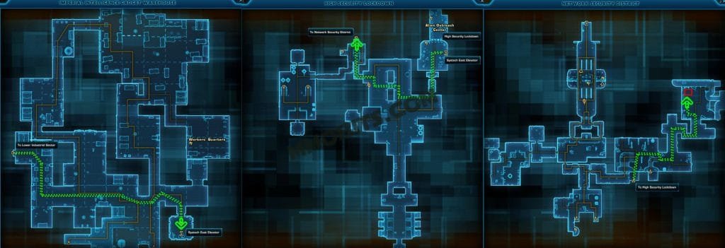 Star Wars The Old Republic R4-GL Nar Shaddaa World Boss Map Location Republic