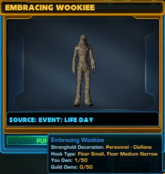 SWTOR Life Day Event Embracing Wookie Decoration