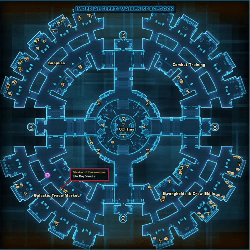 SWTOR Life Day Event Vendor Location Imperial Fleet
