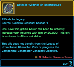 SWTOR Galactic Seasons Rewards Altuur Companion Gift
