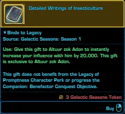 SWTOR Galactic Seasons Rewards Altuur Companion Gift