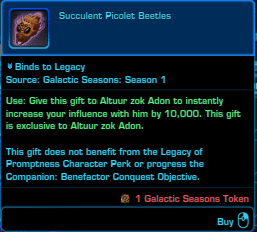 SWTOR Galactic Seasons Rewards Altuur Companion Gift