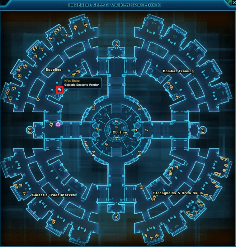 SWTOR Galactic Seasons Vendor Locations Imperial