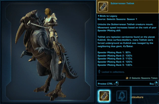 SWTOR Galactic Seasons Subterannean Teithek