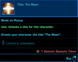 SWTOR Galactic Seasons Rewards Character Title