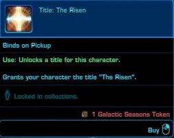 SWTOR Galactic Seasons Rewards Character Title