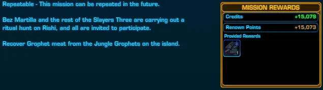 Rishi Dailies Guide Water's Bounty Description