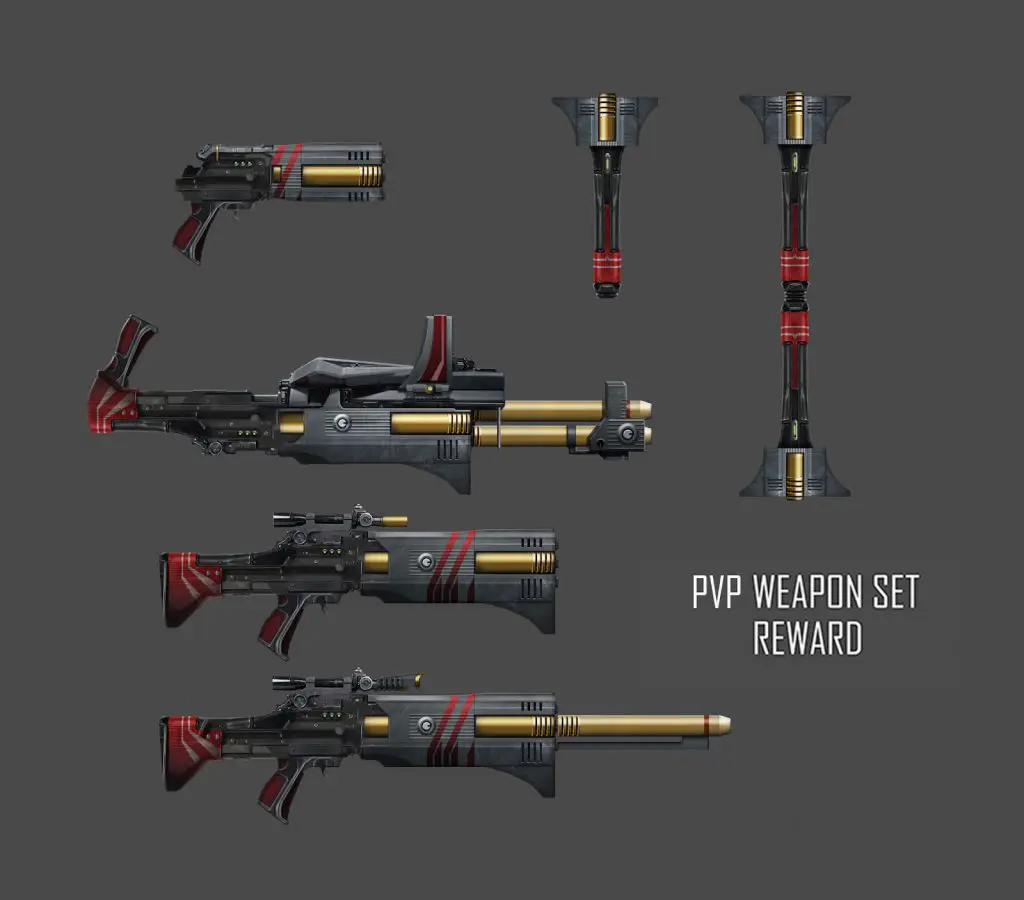 SWTOR Ranked PvP Season 14 Weapons Concept Art
