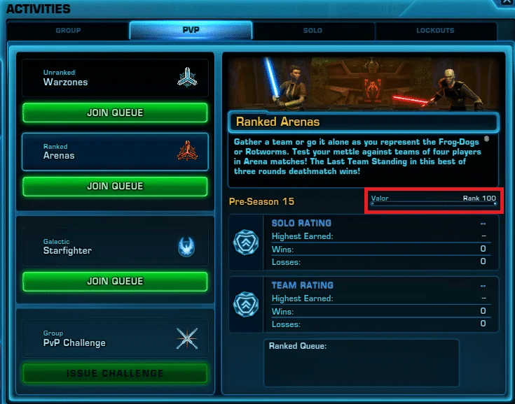 SWTOR Valor 7.0