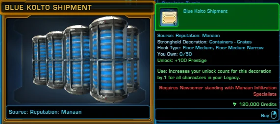 SWTOR Blue Kolto Shipment