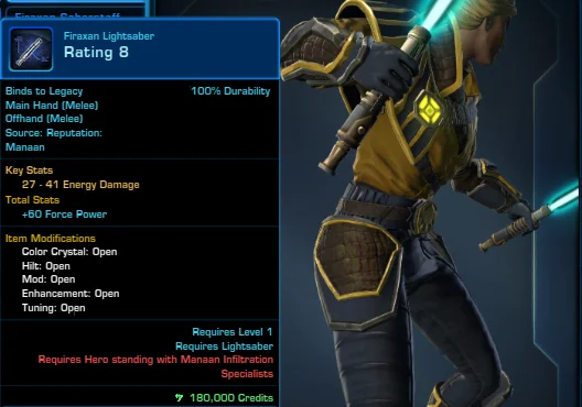 SWTOR Firaxan Lightsaber