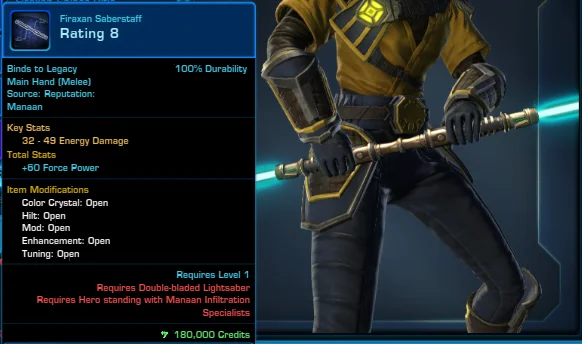 SWTOR Firaxan Saberstaff