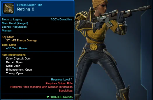 SWTOR Firaxan Sniper Rifle