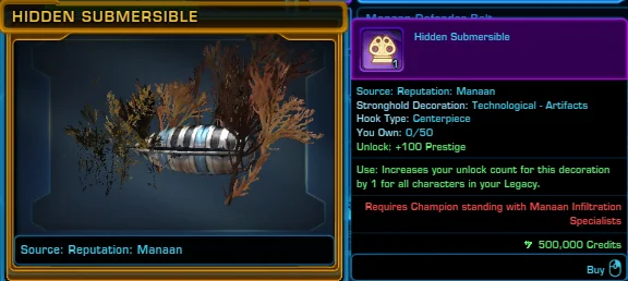 SWTOR Hidden Submersible