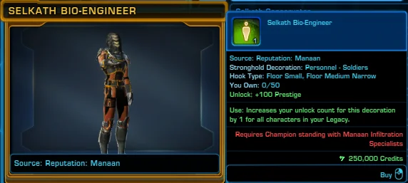 SWTOR Selkath Bio-Engineer