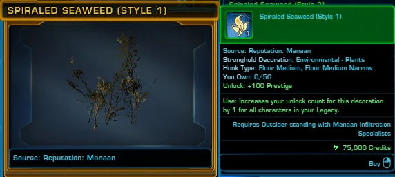SWTOR Spiraled Seaweed (Style 1)