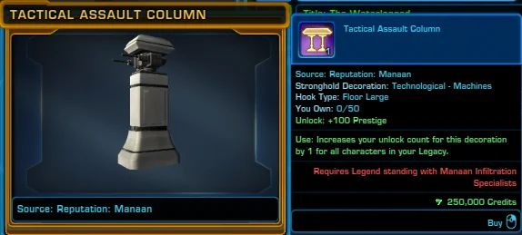 SWTOR Tactical Assault Column