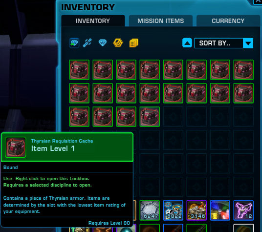SWTOR PvP Weekly Crates - Thyrsian Requisition Caches
