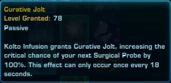 SWTOR PvP Healing - Operative Medicine Curative Jolt Passive Level 78