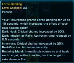 SWTOR PvP Healing - Sorcerer Corruption Force Bending Passive Level 23