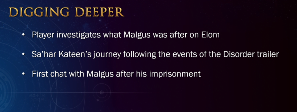SWTOR Game Update 7.2 Malgus Story Overview from Developer Stream