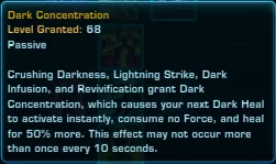 SWTOR Sorcerer Healing Ability Tree Passive