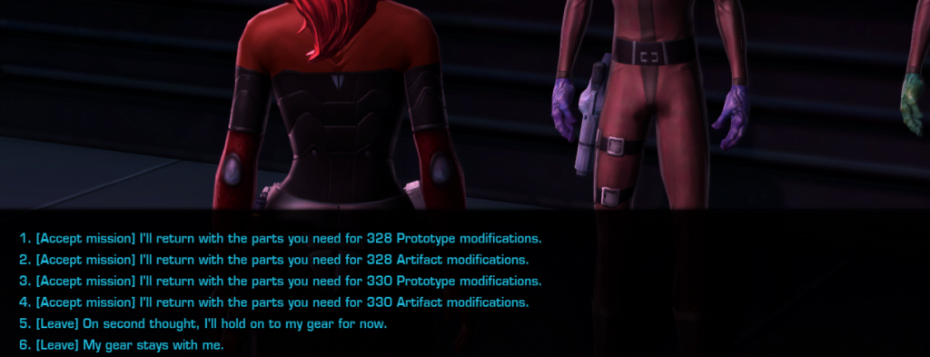 SWTOR Game Update 7.1 Item Modification Missions