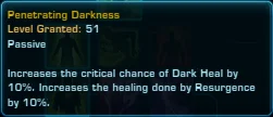 SWTOR Sorcerer Healing Ability Tree Passive