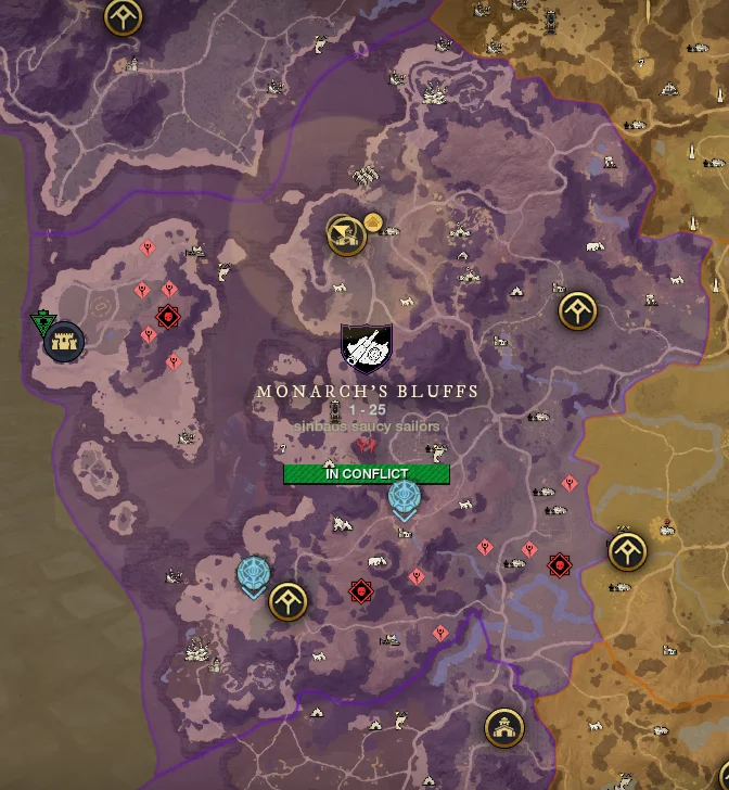 New World Monarch's Bluff's Launch Map