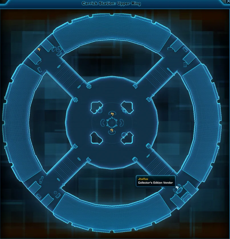 SWTOR VIP Area Map Republic -Collector's Edition Vendor