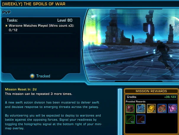 SWTOR PvP Game Update 7.2 Warzone Weekly PTS