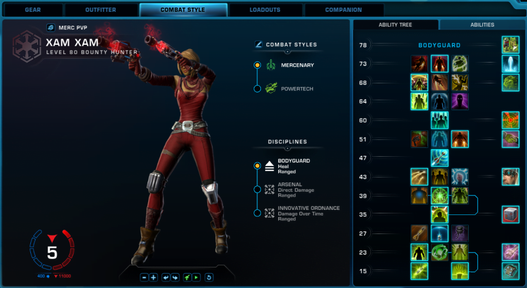 SWTOR Game Update 7.2 Mercenary Bodyguard Combat Style