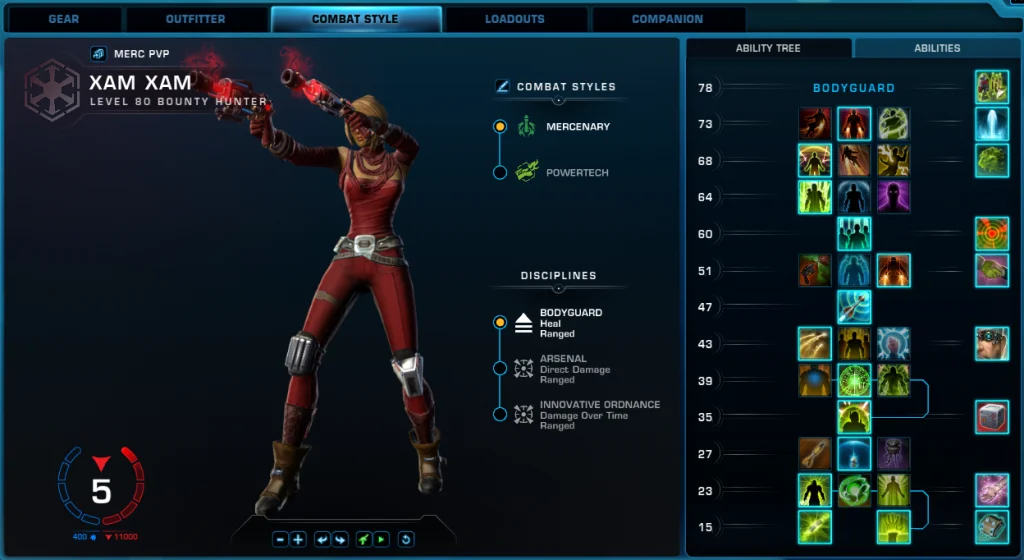 SWTOR Game Update 7.2 Mercenary Bodyguard Combat Style 