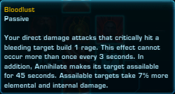 SWTOR 7.2.1 Bloodlust Annihilation Marauder Passive