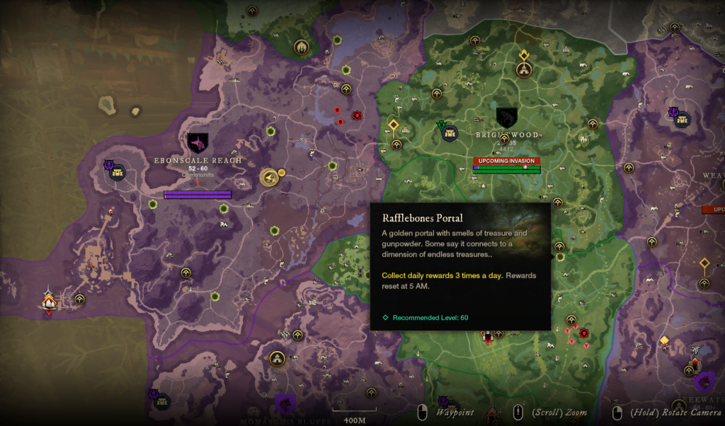 New World Luck of the Bones Event - Rafflebones Portal Map