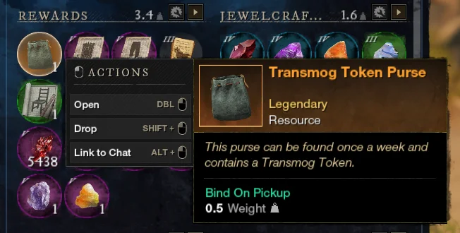 New World Transmog Token Purse