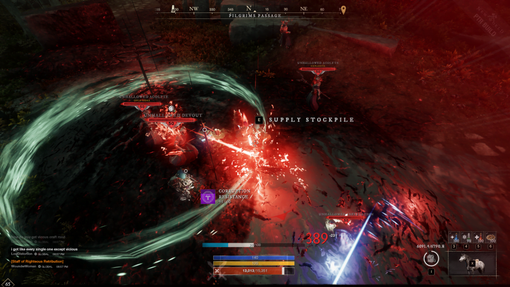 New World Mangled Level 50 Elite Area PTR