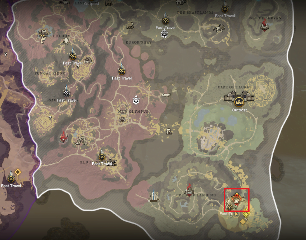New World Savage Divide Expedition Location