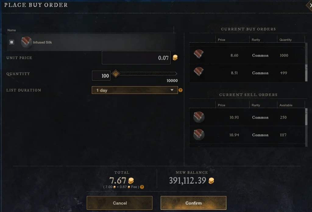 New World Buy Order