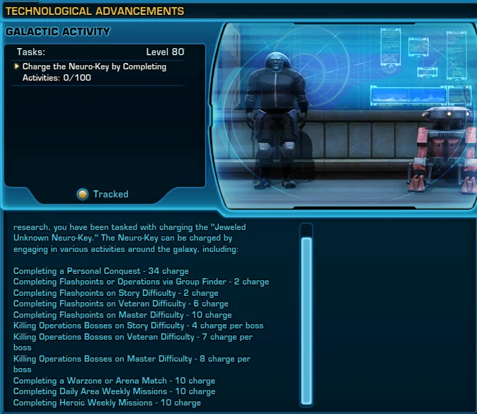 SWTOR Technological Advancements Mission Legendary Implants Game Update 7.4