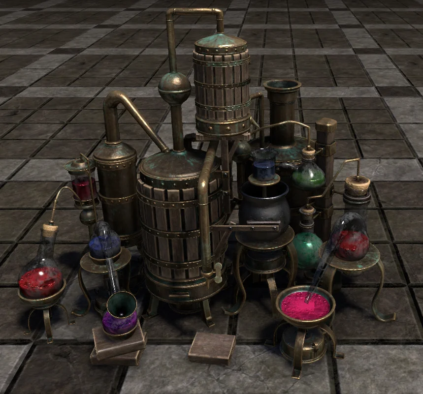 Elder Scrolls Online Update 43 Colovian Alembic Set, Colourful Furnishing