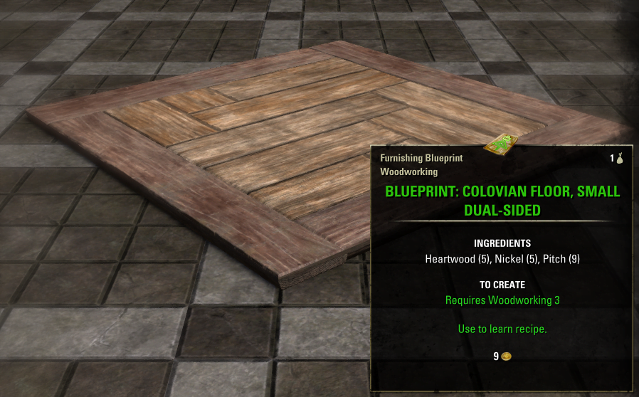 Elder Scrolls Online Blueprint: Colovian Floor, Small Dual-sided Furnishing