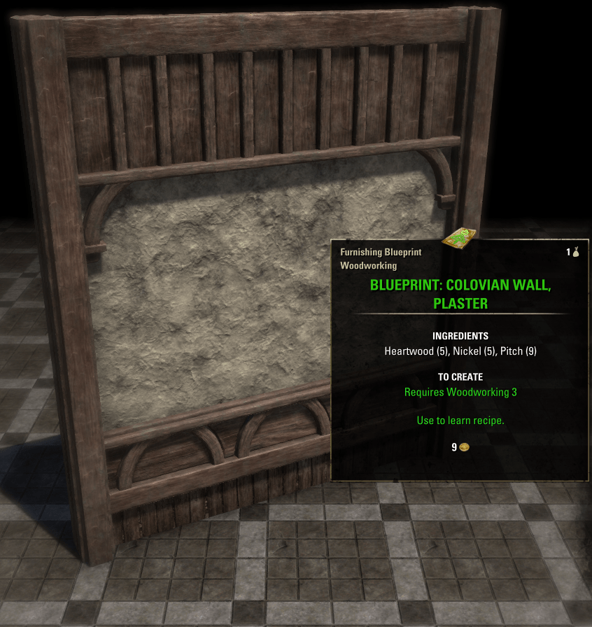 Elder Scrolls Online Blueprint: Colovian Wall, Plaster Furnishing